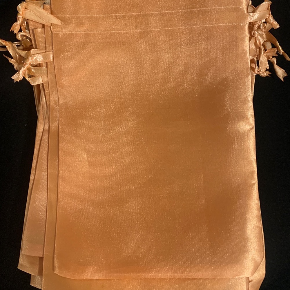 Peach Sating Bags